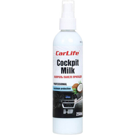 Полироль панели приборов Cockpit Milk кокос 250мл CARLIFE